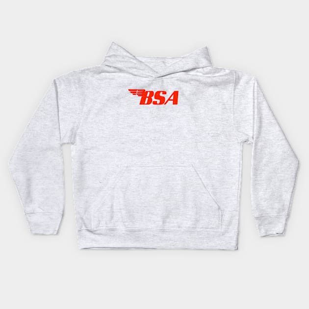 bsa motorcycle Kids Hoodie by small alley co